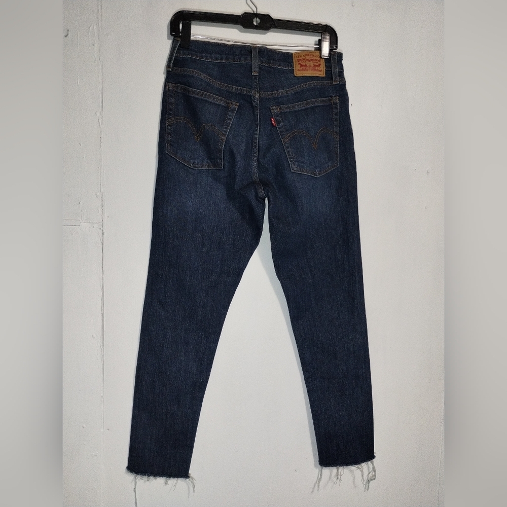 Levi's Dark Blue Ankle Jeans - Picture 2 of 12